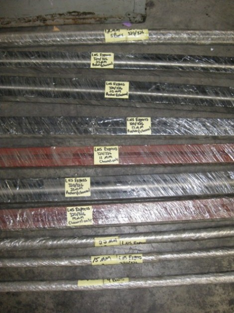 LNS Channels for LNS Express 226 or 326 Bar loaders