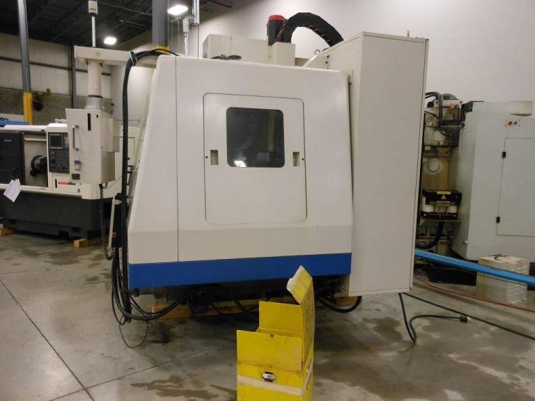 40 X, 20 Y, 22 Z, Daewoo MYNX500, 2001, 8,000 rpm, Box way, Fanuc 21M, 4th axis