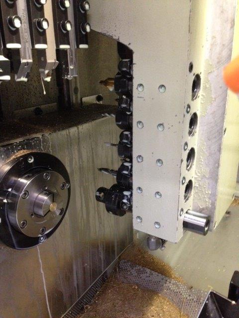 1-1/4 GANESH CYCLONE 32NCY, 2009, 4-axis, Gang, sliding headstock, 7-live tools