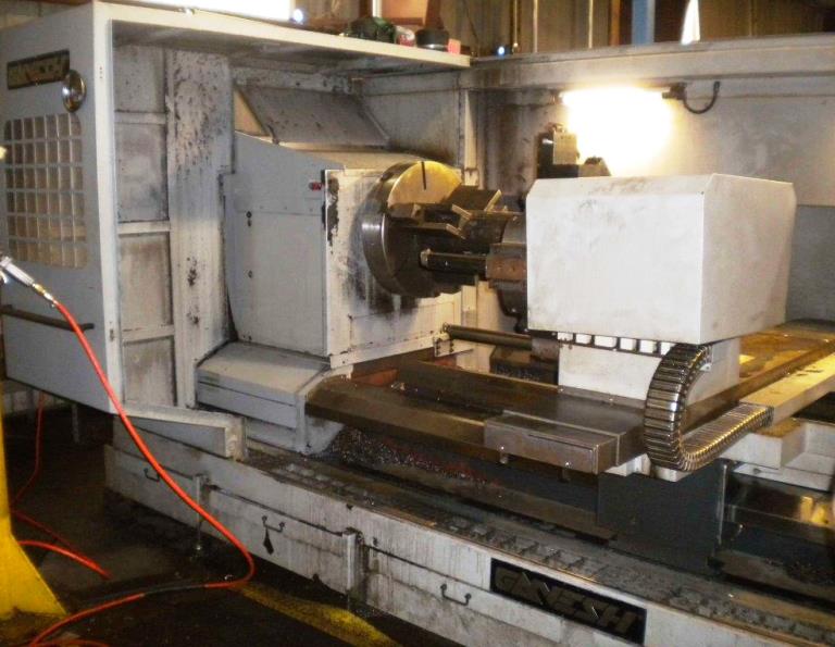 44 x 120 , GANESH GT-44120, 2012, 6 Bore, 30HP, 15.74 Steadyrest, Tailstock