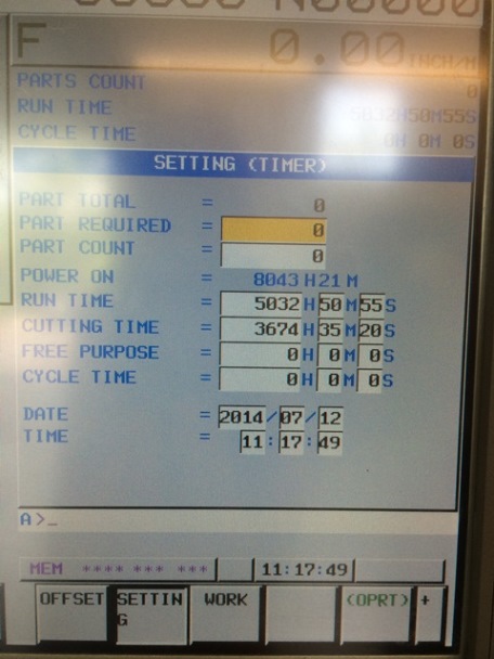 30 X, 17.1 Y, 20.1 Z, DOOSAN DNM-400HS, 2011, 15k RPM, TSC,