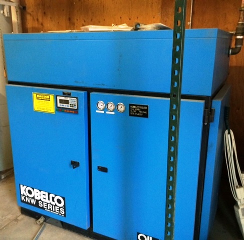 172 CFM, 150 PSI, KOBELCO, No. KNW AO-A/H, 50 HP, 1996, Rotary Screw
