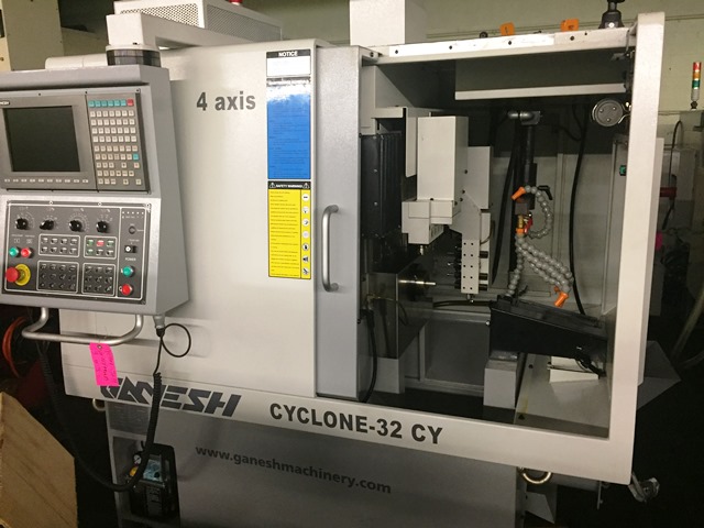 1-1/4 GANESH CYCLONE 32NCY, 2010, 4-axis, Gang, sliding headstock, 7-live tools