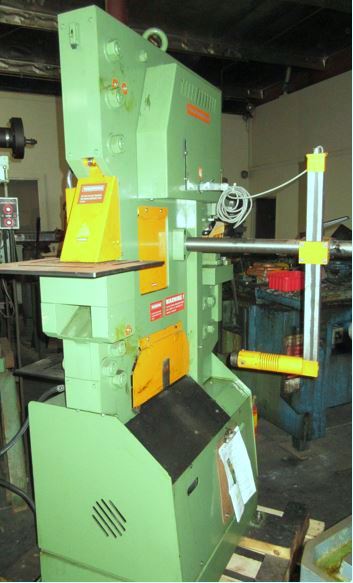 5 x5 x3/8 angle, 1-1/4 thru 7/8 MS, Peddinghaus Peddiworker, 100T Cap