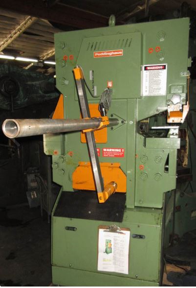 5 x5 x3/8 angle, 1-1/4 thru 7/8 MS, Peddinghaus Peddiworker, 100T Cap