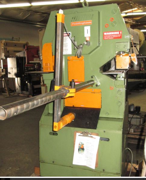 4 x4 x1/4 angle, 1-1/4 thru 1/2 MS, Peddinghaus Peddicat, 55 ton