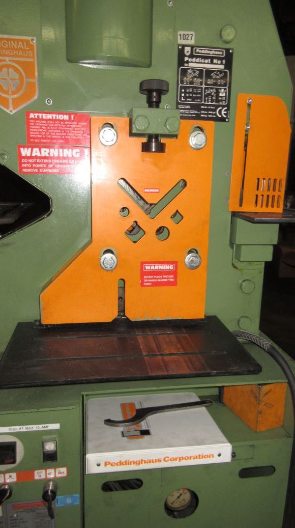 4 x4 x1/4 angle, 1-1/4 thru 1/2 MS, Peddinghaus Peddicat, 55 ton