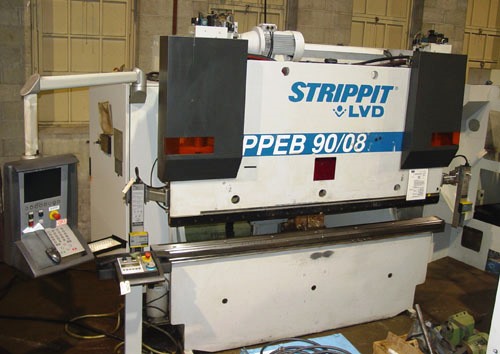 90 Ton, STRIPPIT PPEB 90/08, 2003, 96 Bed, 15.7 Throat, LVD 4-axis control