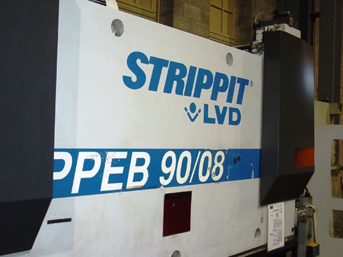 90 Ton, STRIPPIT PPEB 90/08, 2003, 96 Bed, 15.7 Throat, LVD 4-axis control