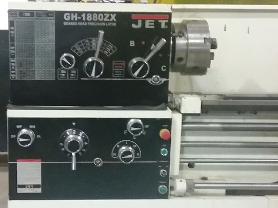 18 x 80 cc, JET, MODEL GH-1880ZX, 2015, DRO, 3 & 4 Jaw Chucks, Tailstock