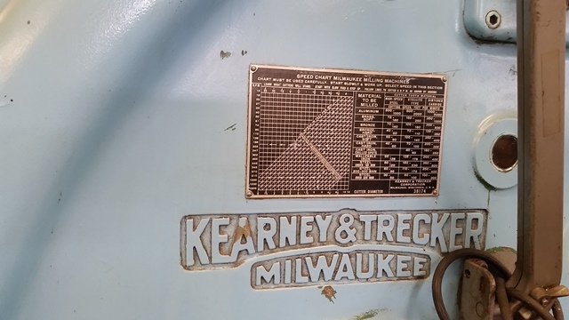 KEARNY & TRECKER,HD knee mill
