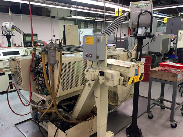 Tecno Wasino JD-1, FANUC 21iT, 1.5 cap. 3 Chk, 2002, sub spindle, 8 pos turret