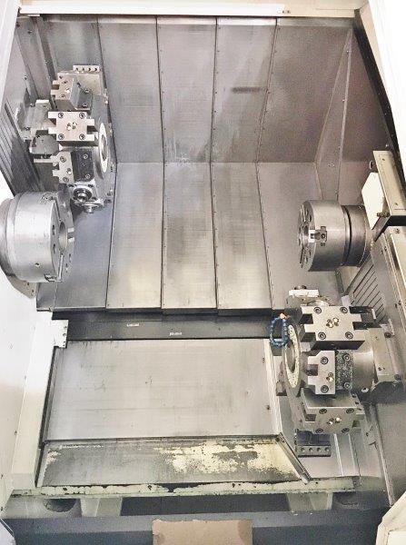 NAKAMURA-TOME WT-300MMY Big Bore, Fanuc, 2005, Y-axis, Dual Turret, 4 Bar Cap