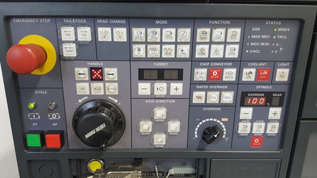 MORI SEIKI MT2000A1S, MSG501, 2 1/2 , 2003, B-axis mill-turn, 21x40 cc; 40 ATC