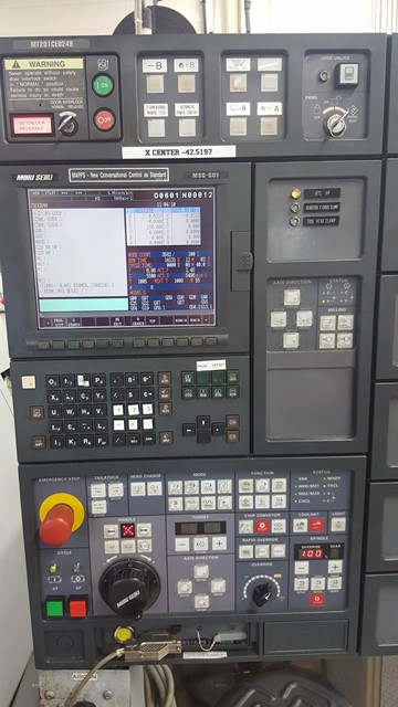 MORI SEIKI MT2000A1S, MSG501, 2 1/2 , 2003, B-axis mill-turn, 21x40 cc; 40 ATC