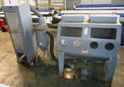 60 x 48 SL/DBL, TRINCO, 600 CFM Abrasive collector & Filter Cabinet, 2-stations