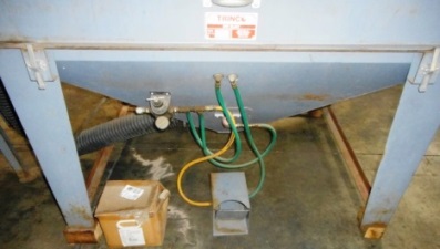 60 x 48 SL/DBL, TRINCO, 600 CFM Abrasive collector & Filter Cabinet, 2-stations