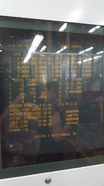 50 X, 20 Y, 25 Z, HAAS VF4, 2001, Programmable Coolant, Rigid Tap, Auger