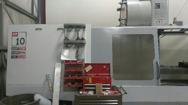 120 X, 32 Y, 30 Z, HAAS VF-10, 2007, Probe, P-Cool, Auger, Rigid Tap