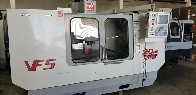 50 X, 26 Y, 25 Z, HAAS VF-5, 2000, 4th Axis Ready, 16 Meg, Macros, Ridgid Tap