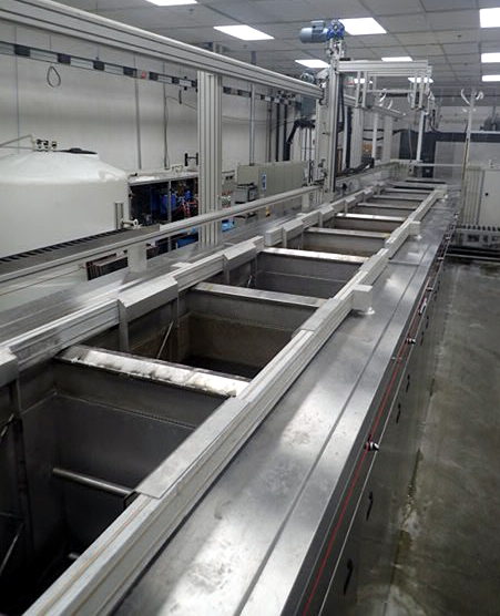 UCM, 2008, Large 10-Tank Ultrasonic Cleaning/PVD Coating, Passivation, XLNT Cond