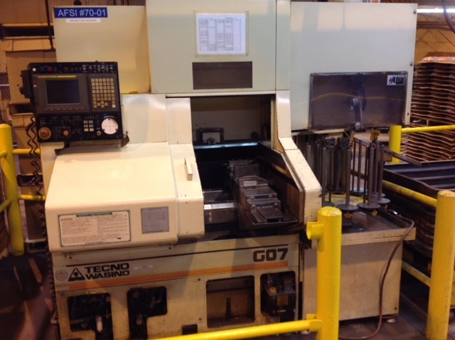 Tecno Wasino G07, 1.5 bar, Gang-tool, Fanuc 21iTB, 2005, Gantry Loader