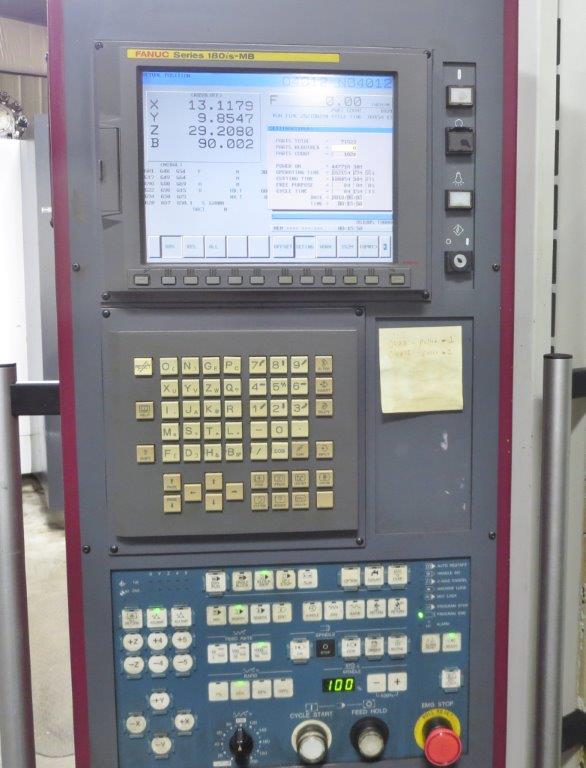 24.8 X, 24.4 Y, 27.9 Z, OKK HP500S, 2006, Fanuc 180i, Conveyor, 12,000 RPM