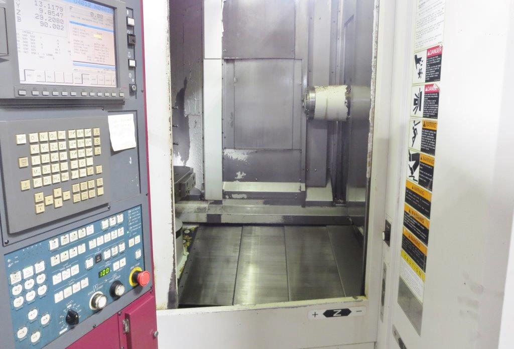 24.8 X, 24.4 Y, 27.9 Z, OKK HP500S, 2006, Fanuc 180i, Conveyor, 12,000 RPM