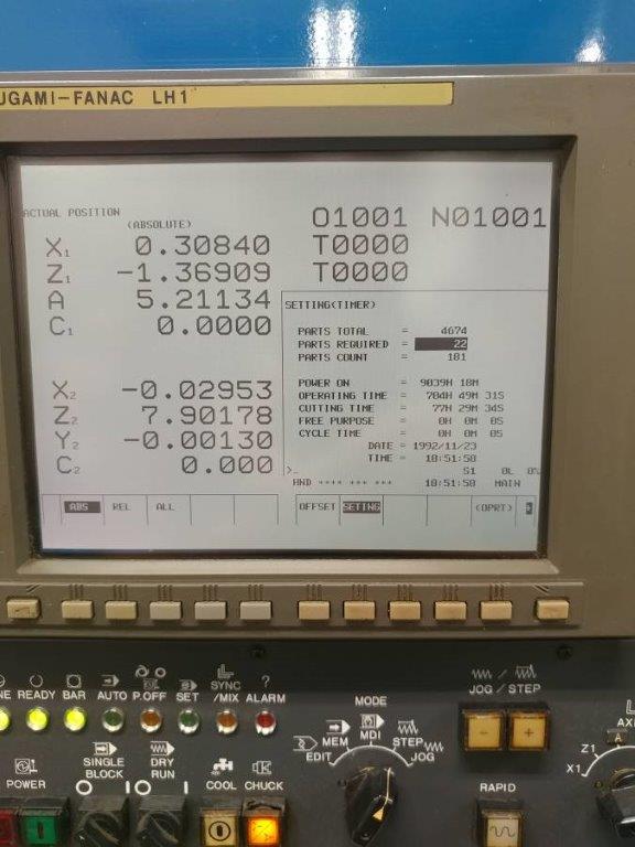1 1/4 Tsugami, BS32CII, Fanuc,'98, 7-Axis, Iemca Loader, Misc Tooling