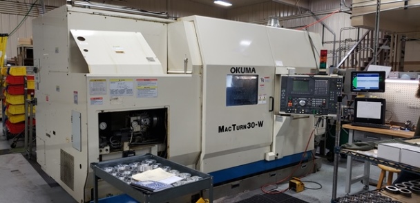 Okuma MacTurn 30-W, OSP7000L, 8 Chk, 2 , 2000,Rigid Tap,U-axis,Chiller,Conveyor