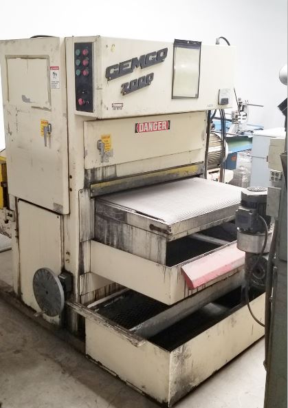 37 , CEMCO 2000,Single head,Belt, Wet, Eye Tracking,15-60 RPM,pneumatic tension