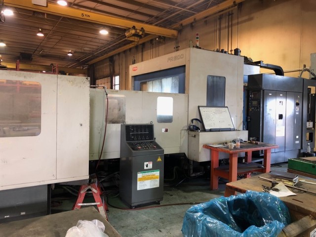 53 X, 45 Y, 45 Z, Toyoda FA-800, 2006, Fanuc 16iM, Conveyor, Pallet Changer, HPC