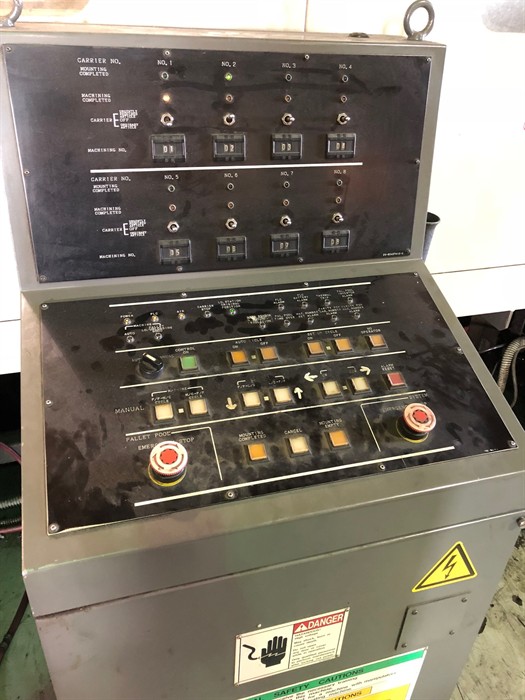 53 X, 45 Y, 45 Z, Toyoda FA-800, 2006, Fanuc 16iM, Conveyor, Pallet Changer, HPC