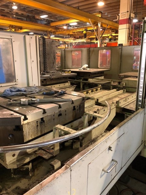 53 X, 45 Y, 45 Z, Toyoda FA-800, 2006, Fanuc 16iM, Conveyor, Pallet Changer, HPC