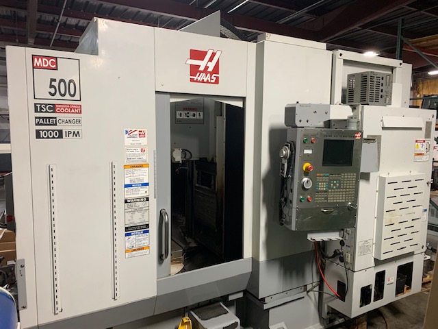 20 X, 14 Y, 20 Z, HAAS MDC-500, 2006, Coolant thru, rotary pallets
