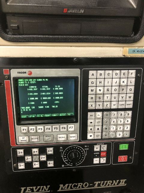 5/16 Levin Micro Turn II, Fagor Control, C-Axis, Live Cross, Barfeed