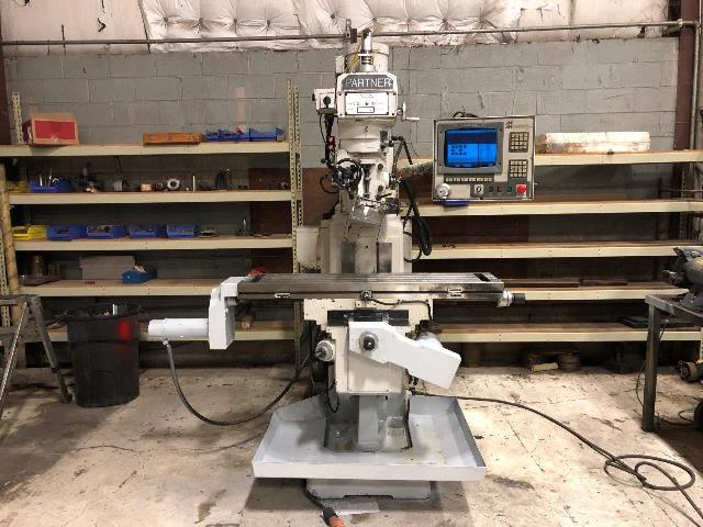 50 x 12 Milltronics Partner VK4 Series F, Centurion Control, Power Feed Knee