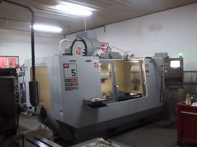 50 X, 26 Y, 25 Z, Haas VF-5/40, 2005, 10,000 RPM, P-Cool, Rigid Tap, 24 ATC