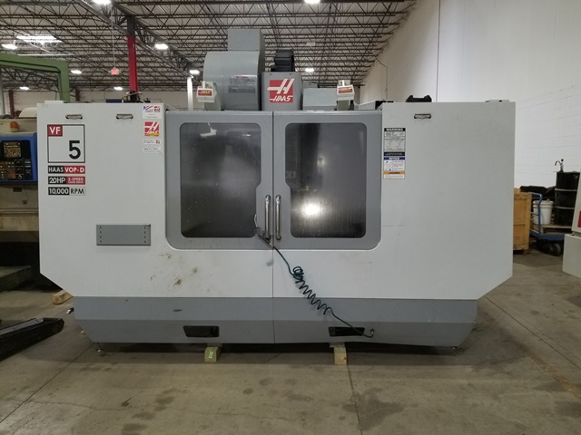 50 X, 26 Y, 25 Z, Haas VF5/40, 2005, 10K Spindle, 4th Prewire, Rigid Tap, P-Cool