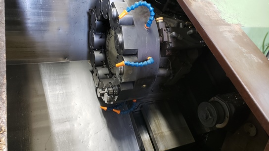 Okuma LB15, OSP 5020L, 8 Chk, 2 , Tailstock, Chip Conveyor, Parts Catcher