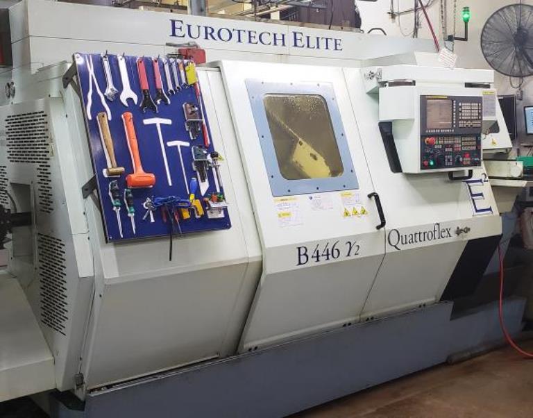 Eurotech B446/Y2, Fanuc, 2 , 2011, 8-axis, Dual Turrets, Spindles & Y-Axis