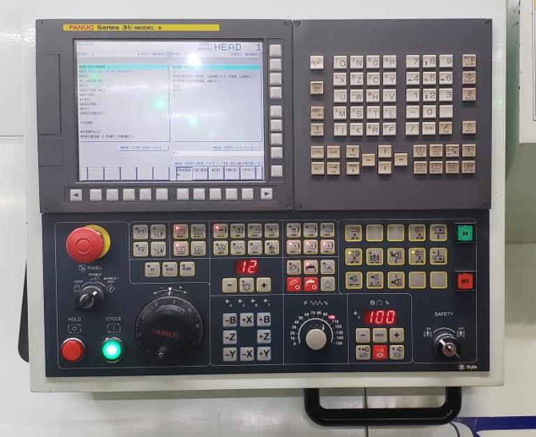 Eurotech B446/Y2, Fanuc, 2 , 2011, 8-axis, Dual Turrets, Spindles & Y-Axis