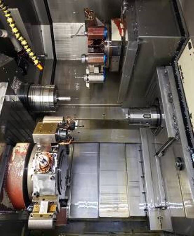 Eurotech B446/Y2, Fanuc, 2 , 2011, 8-axis, Dual Turrets, Spindles & Y-Axis
