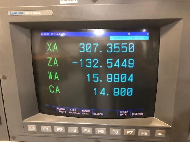 Okuma LU-15II/MW, OSP 7000L, 6 Chk, 1997, 4 Live, Conveyor, Bar Feed