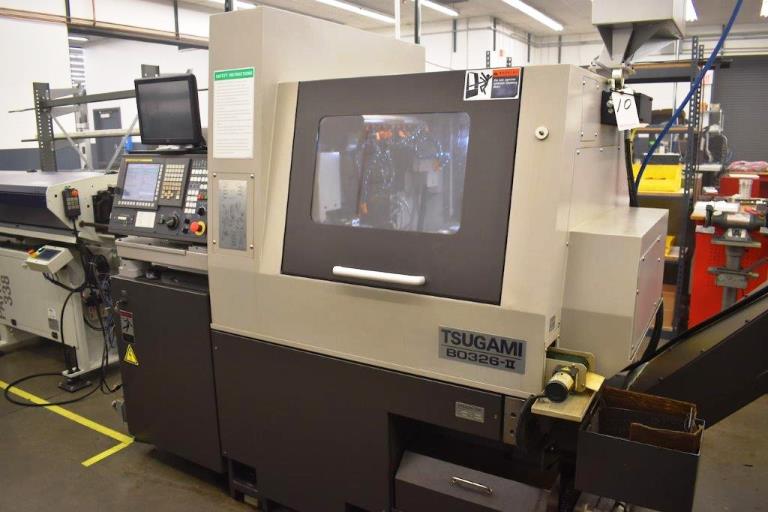 1 1/4 TSUGAMI BO326II, Fanuc 31iTB, 2016, w/ Chuck Kit, HPC, Mist Collector