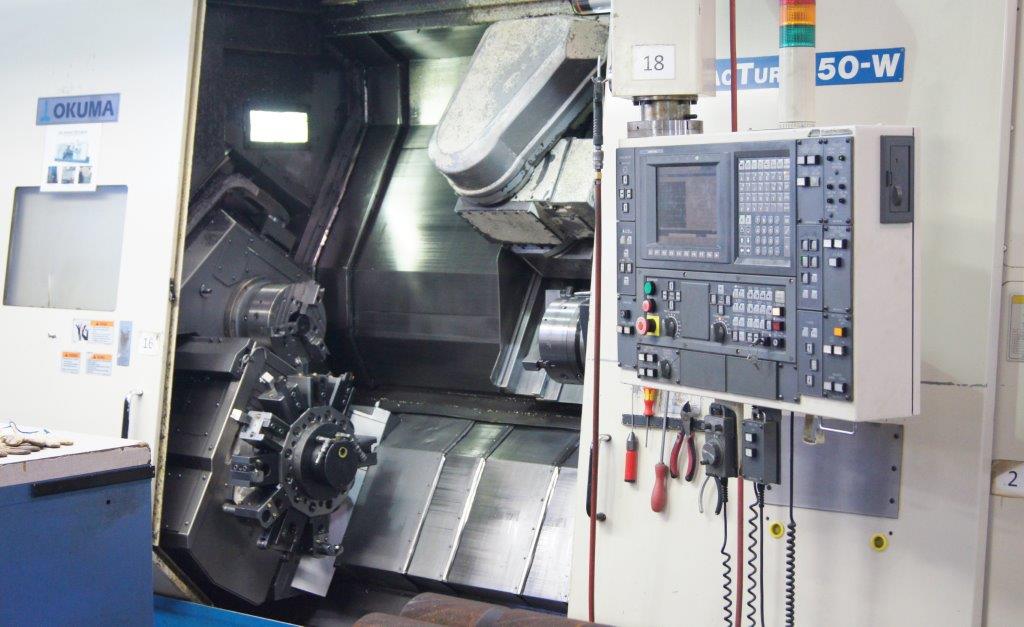 Okuma MacTurn 350W, OSP-E100L, 10 Chk, 2 , 2003, 12K RPM, B & Y-Axis, HPC