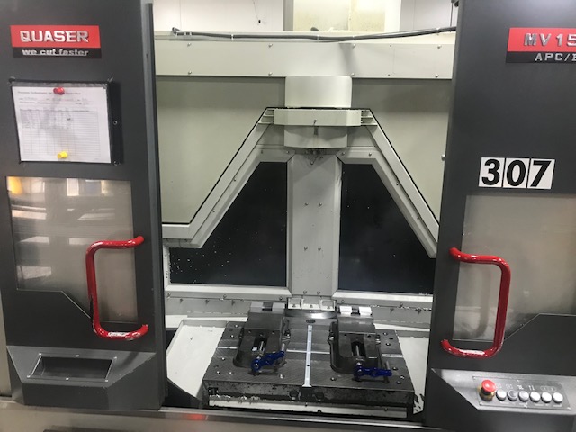 27 X, 19 Y, 22 Z, QUASER MV154 APC-E, 2012, 12K rpm, pallet switcher Fanuc 0iMD