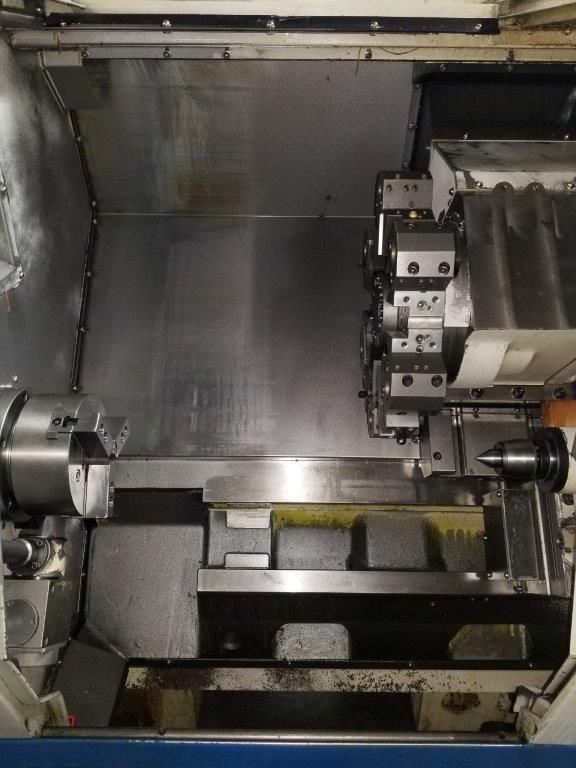 Doosan PUMA 240C, FANUC 21TB, 8 Chk, 2 1/2 , 2004, Chip Conveyor, Tail