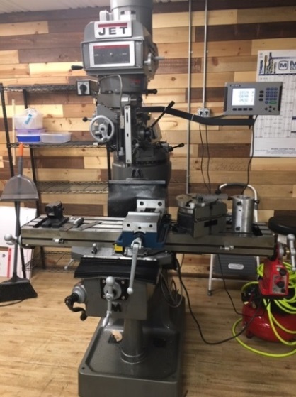 4VS JET, 2018, POWER FEED, DRO, 9 X 49