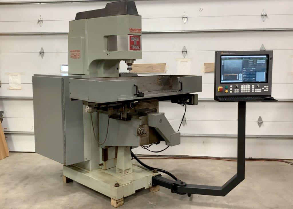 TREE JOURNEYMAN 425, New Mach Motion Retrofit, Hvy duty Knee mill, 15 x30 trvl